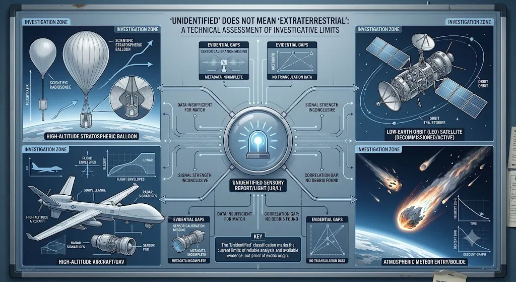 Overview image for Why Unexplained Does Not Automatically Mean Alien | UFO Crashes