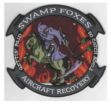 Listing image for MARINE CORPS SWAMP FOXES AIRCRAFT RECOVERY HOOK & LOOP EMBROIDERED PATCH