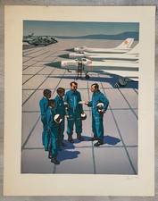 Listing image for Vintage Poster Offset Print Air Forse Cold War USSR Original 1976. Signed.