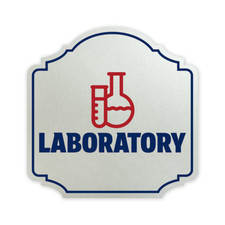 Listing image for Heritage Plus Laboratory Wall or Door Sign | Science Lab Pharmaceutical Signage