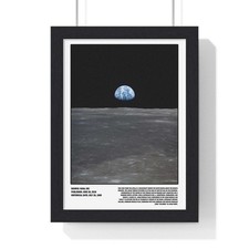 Listing image for Earthrise Apollo 11 Moon Poster | NASA Space Print Wall Art Print Gift Decor