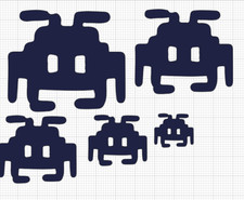 Listing image for Pixel Alien Vinyl Decal – Retro Gamer Sticker – Choose Size & Color – Space Inva