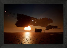 Listing image for SCIFI ALIEN ENCOUNTER Framed Wall Art Poster Canvas Print Picture