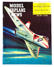 Listing image for MODEL AIRPLANE NEWS APRIL 1954 SECRET EXPERIMENTAL US NAVY JET PLANE MAGAZINE