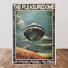 Listing image for The Pleasuredome UFO Rave Poster Print 90s Acid House A4 Framed Wall Art Gift