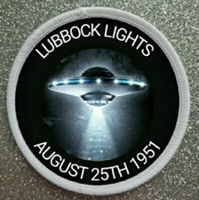 Listing image for 3" The Lubbock Lights UFO Incident Sublimation Iron / Sew on Patch Badge