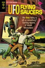 Listing image for FS02 VINTAGE UFO FLYING SAUCERS COMIC ADVERTISING A4 POSTER PRINT
