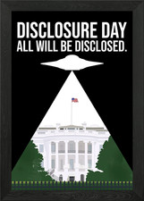 Listing image for Disclosure Day UFO Poster Framed Wall Art Poster Canvas Print Picture