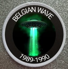 Listing image for 3" Belgian Wave UFO Incident Sighting Iron / Sew on Patch Badge