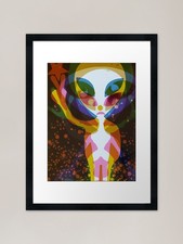 Listing image for roswell alien space colored smoke f Framed Wall Art Poster Canvas Print Picture