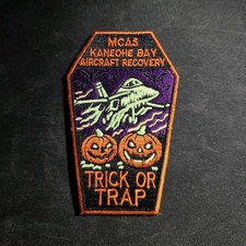 Listing image for Unofficial Kaneohe Bay Aircraft Recovery Halloween Patch, Glow in the Dark