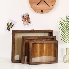 Listing image for Vintage Storage Box Vintage Specimen Box Display Case Wooden