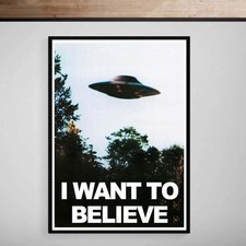 Listing image for I Want To Believe UFO Poster Giclée Fine Art Heavyweight Print
