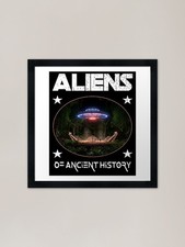 Listing image for Aliens Of Ancient History UFO Mayan Framed Wall Art Poster Canvas Print Picture