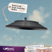 Listing image for McMinnville UFO Photo Model – 3D Printed UAP Collectible – Retro Sci-Fi Geek Gif