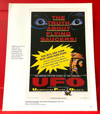 Listing image for Unidentified Flying Objects/UFO Movie/Film Poster Art PICTURE / PRINT 12" x 9.5"