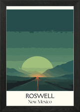 Listing image for Roswell, New Mexico Landscape Art Framed Wall Art Poster Canvas Print Picture