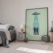 Listing image for The X Files Ufo Minimal Movie Art Print | Film Poster | Canvas & Framed