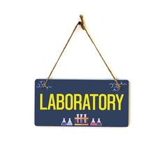 Listing image for Laboratory 5x10 Hanging Plus Wall or Door Sign | Medicine Signage