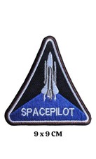 Listing image for Rocket Ship UFO Alien Space Pilot Iron Sew On Patch Jacket Jeans Leather