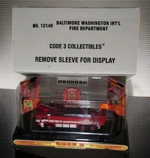 Listing image for Code 3 Baltimore BWI Oshkosh Airport Fire Crash Truck Diecast 1/64 Fire #12149